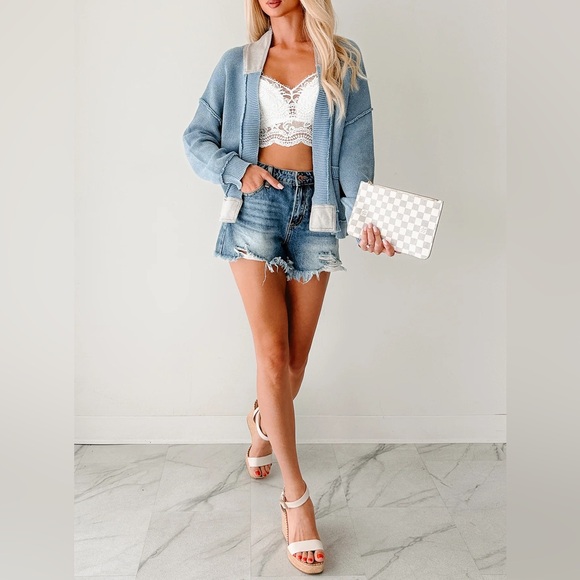 NWT POL BOHO REST IS RITUAL MINERAL WASH CARDI OVERSIZED SMALL NEW - Picture 8 of 8